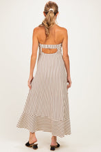 Load image into Gallery viewer, Cream|Brown Striped Knit Maxi Dress
