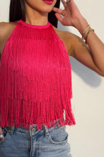 Load image into Gallery viewer, Halter Fringe Back Tie Bodysuit
