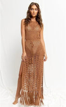 Load image into Gallery viewer, Maxi Knit Cover Up Dress- Tan

