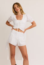 Load image into Gallery viewer, Malia White Top + Short Set
