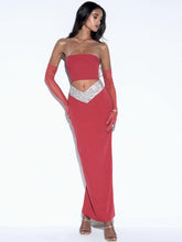 Load image into Gallery viewer, Kamala Rhinestones Skirt Set
