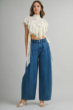 Load image into Gallery viewer, Ivory Lace Ruffled Top
