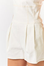 Load image into Gallery viewer, Strapless White Denim Romper

