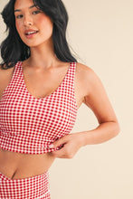 Load image into Gallery viewer, Cropped Tank Top - Red Gingham
