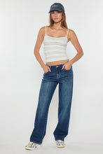 Load image into Gallery viewer, Mid Waist Loose Straight Jeans - Dark
