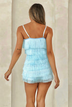 Load image into Gallery viewer, Aqua Tassel Romper
