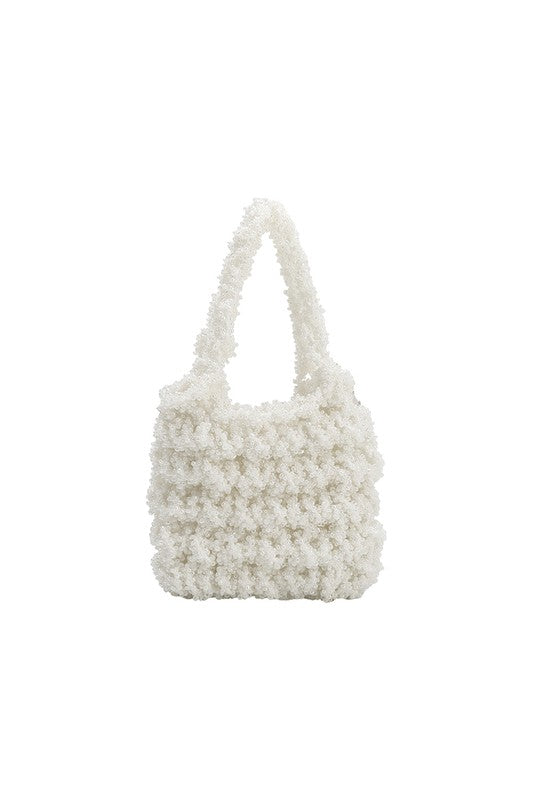 Ivory Mini Beaded Crossbody Bag