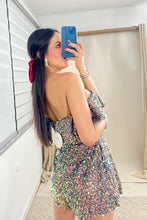 Load image into Gallery viewer, Silver Doll Sequin Romper
