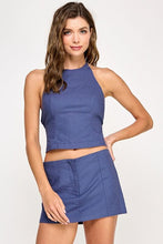 Load image into Gallery viewer, Linen Halter Top + Skirt set
