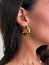 Load image into Gallery viewer, Gold Chunky Lightweight Hoop Earrings
