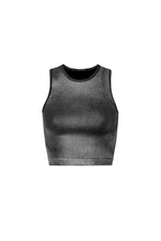 Load image into Gallery viewer, Metallic Silver Coated Tank Top
