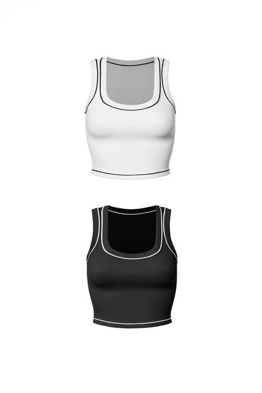 Contrast Stitch Tank Top