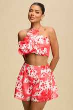 Load image into Gallery viewer, Micah Top + Short Set- Red
