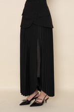 Load image into Gallery viewer, Nya Black Pleated Midi Skirt
