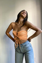 Load image into Gallery viewer, Tangerine Textured Crop Top
