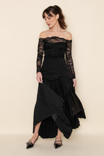 Load image into Gallery viewer, Nya Black Pleated Midi Skirt
