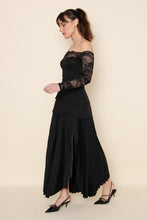 Load image into Gallery viewer, Nya Black Pleated Midi Skirt
