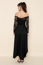 Load image into Gallery viewer, Nya Black Pleated Midi Skirt
