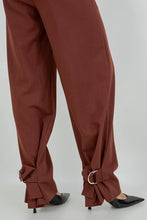 Load image into Gallery viewer, Soft Woven Trousers with Leg Opening Adjusters- Brick
