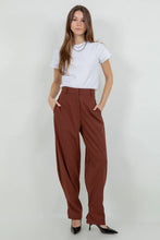 Load image into Gallery viewer, Soft Woven Trousers with Leg Opening Adjusters- Brick
