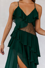 Load image into Gallery viewer, Hunter Green Lace Maxi Dress
