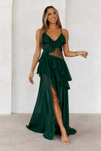 Load image into Gallery viewer, Hunter Green Lace Maxi Dress

