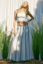 Load image into Gallery viewer, Linen Outlined Top + Maxi Skirt Set
