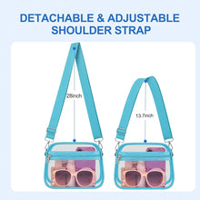 Load image into Gallery viewer, Clear Stadium Crossbody Bag- Metallic Blue
