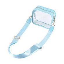 Load image into Gallery viewer, Clear Stadium Crossbody Bag- Metallic Blue
