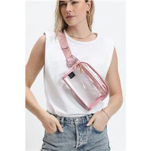 Load image into Gallery viewer, Clear Stadium Crossbody Bag- Metallic Blue
