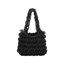 Load image into Gallery viewer, Black Mini Beaded Crossbody Bag
