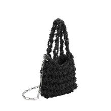 Load image into Gallery viewer, Black Mini Beaded Crossbody Bag

