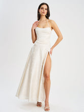 Load image into Gallery viewer, Raena Pearl White Jacquard Gown
