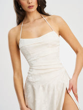Load image into Gallery viewer, Raena Pearl White Jacquard Gown
