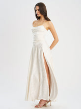 Load image into Gallery viewer, Raena Pearl White Jacquard Gown
