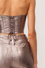 Load image into Gallery viewer, Gaia Pewter Corset Top
