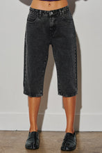Load image into Gallery viewer, Black Denim Bermuda Jorts
