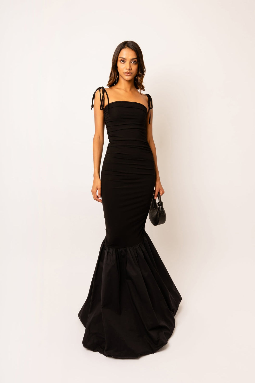 Alexa Black Fishtail Dress