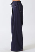 Load image into Gallery viewer, Navy Contrast Stitch Wide Leg Pant
