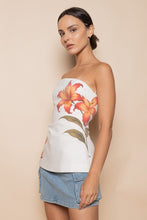 Load image into Gallery viewer, Flora White Strapless Top
