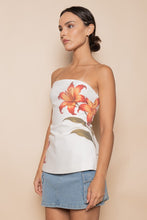 Load image into Gallery viewer, Flora White Strapless Top

