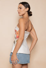 Load image into Gallery viewer, Flora White Strapless Top
