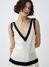 Load image into Gallery viewer, Ivory Sequin Tennis Mini Dress
