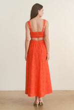 Load image into Gallery viewer, Eyelet Top + Skirt Set- Tomato Red
