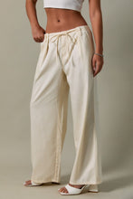 Load image into Gallery viewer, Low-Rise Front Tie Pants- Ivory
