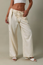 Load image into Gallery viewer, Low-Rise Front Tie Pants- Ivory
