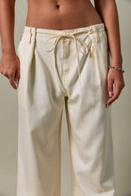 Load image into Gallery viewer, Low-Rise Front Tie Pants- Ivory
