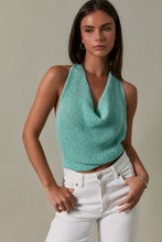 Load image into Gallery viewer, Mint Open Back Sweater Top
