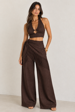 Load image into Gallery viewer, Brown Fringe 3 Piece Pant Set
