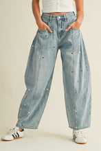 Load image into Gallery viewer, Studded Barrel Jeans
